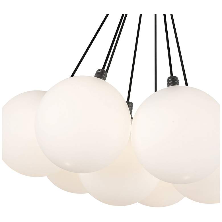 Image 5 Kuzco Bolla LED 16-in Black/Opal Glass LED Chandelier more views