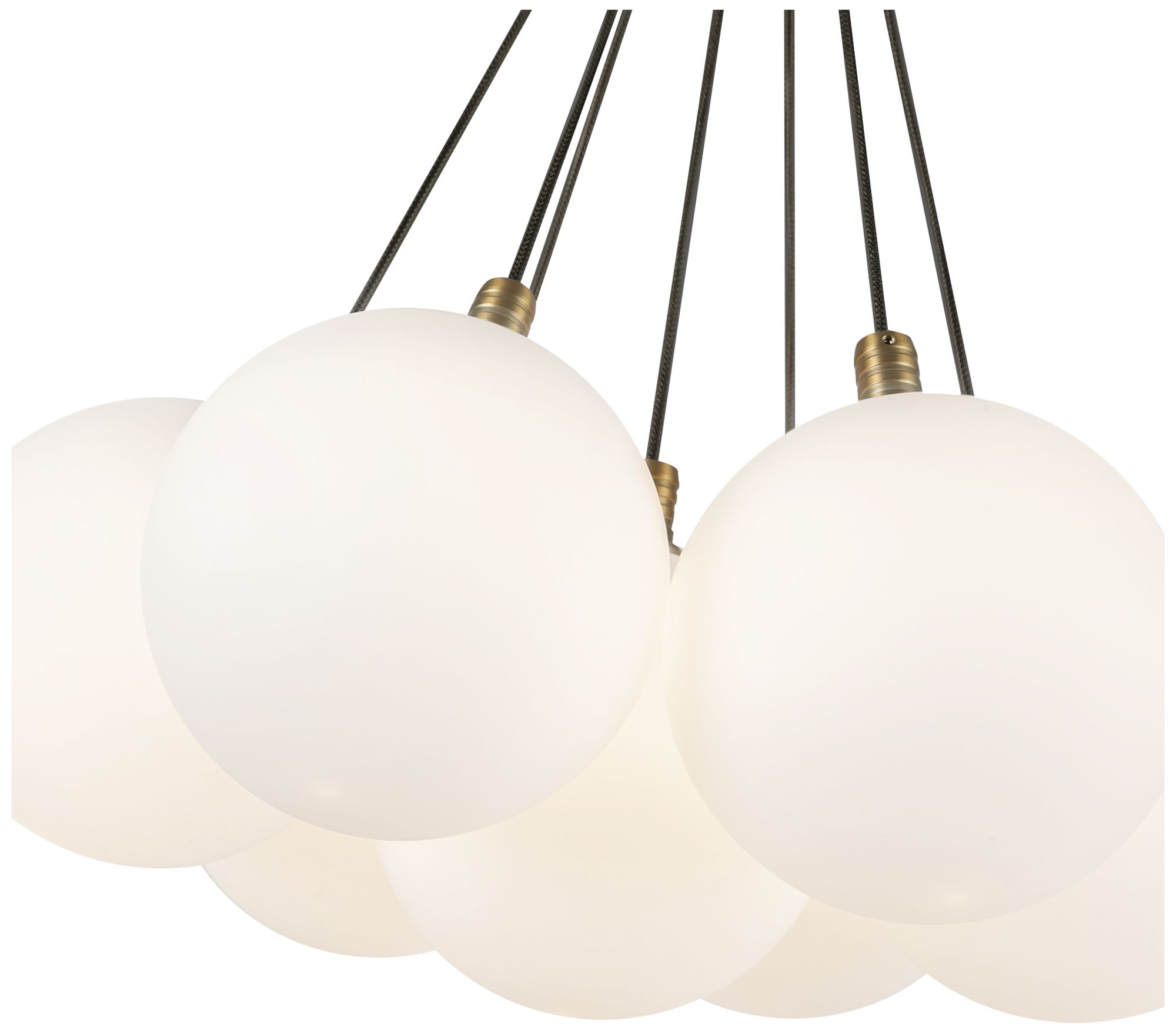 Image 4 Kuzco Bolla LED 16-in Brushed Gold/Opal Glass LED Chandelier more views