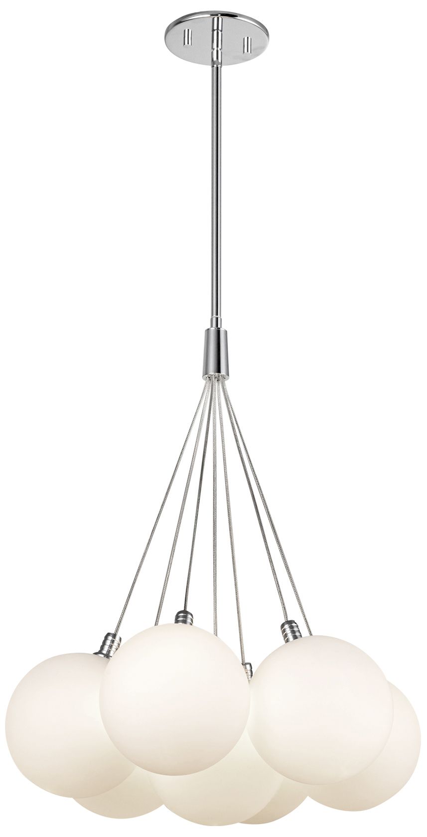 Image 4 Kuzco Bolla LED 17-in Opal Glass Chandelier more views