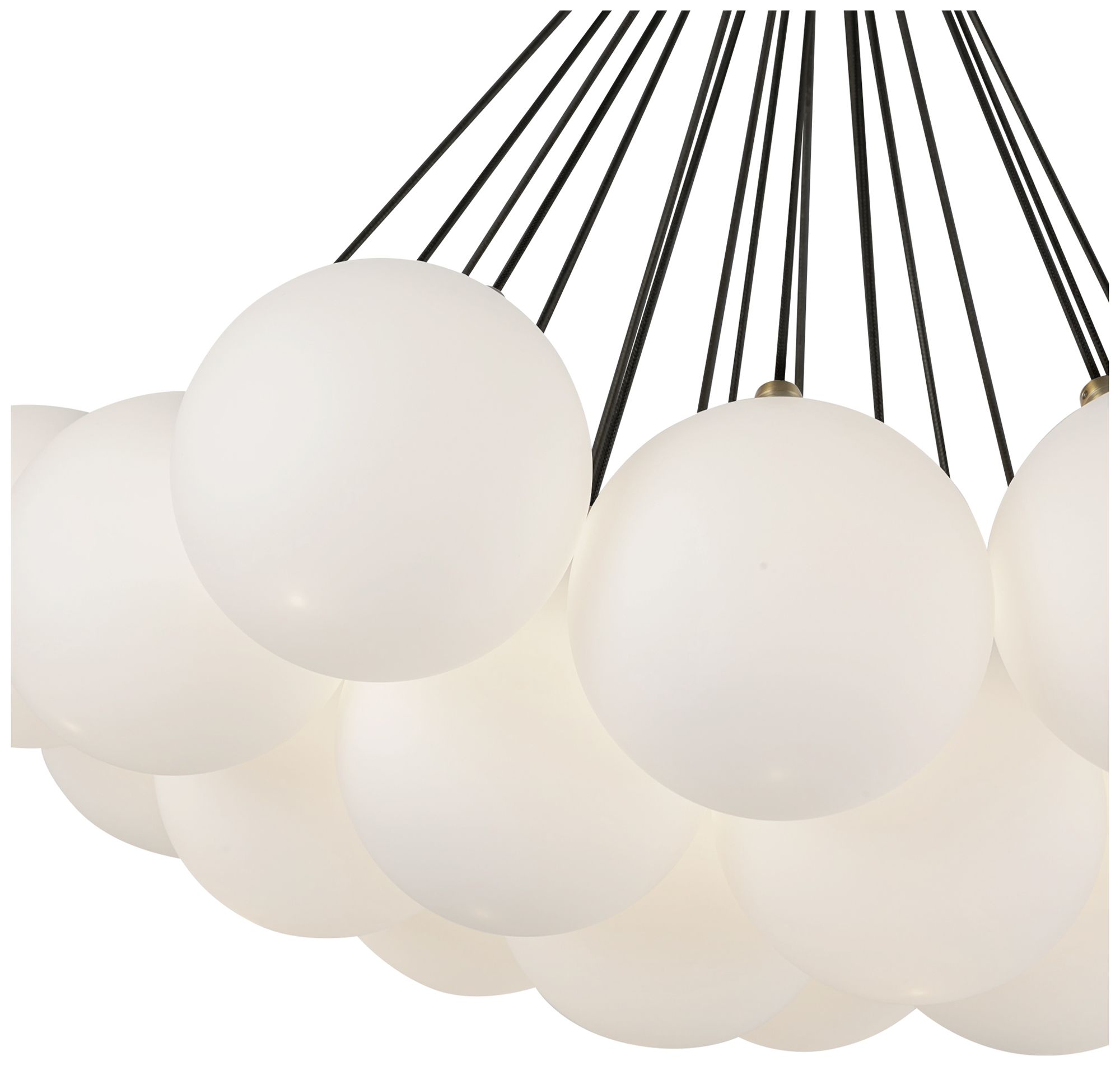 Image 3 Kuzco Bolla LED 28-in Brushed Gold/Opal Glass LED Chandelier more views