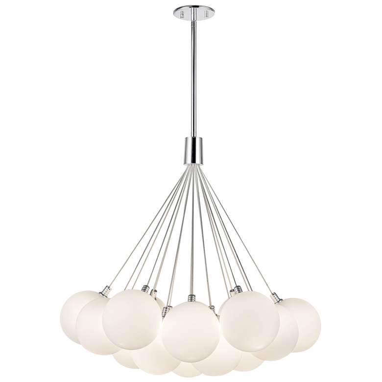 Image 1 Kuzco Bolla LED 28-in Opal Glass Chandelier