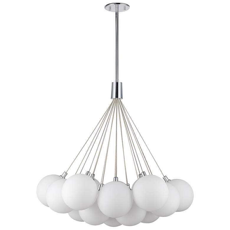 Image 2 Kuzco Bolla LED 28-in Opal Glass Chandelier more views