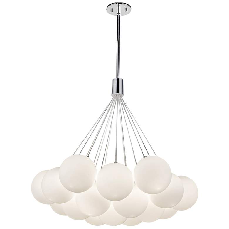 Image 3 Kuzco Bolla LED 28-in Opal Glass Chandelier more views