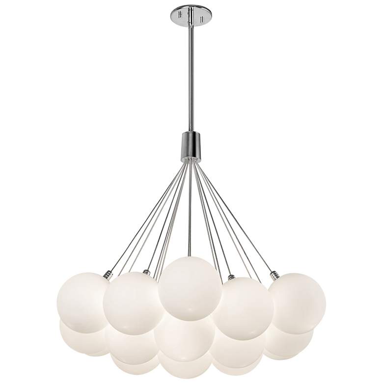 Image 4 Kuzco Bolla LED 28-in Opal Glass Chandelier more views