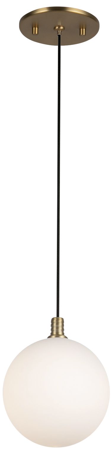 Image 4 Kuzco Bolla LED 6-in Brushed Gold/Opal Glass Pendant more views