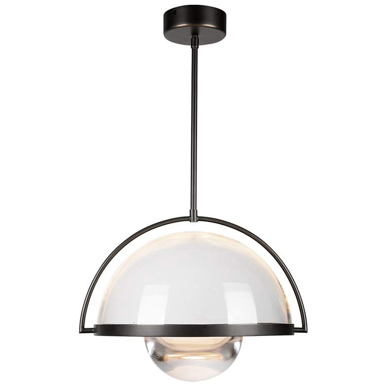Image 3 Kuzco Bowery LED 16-in Urban Bronze Pendant more views