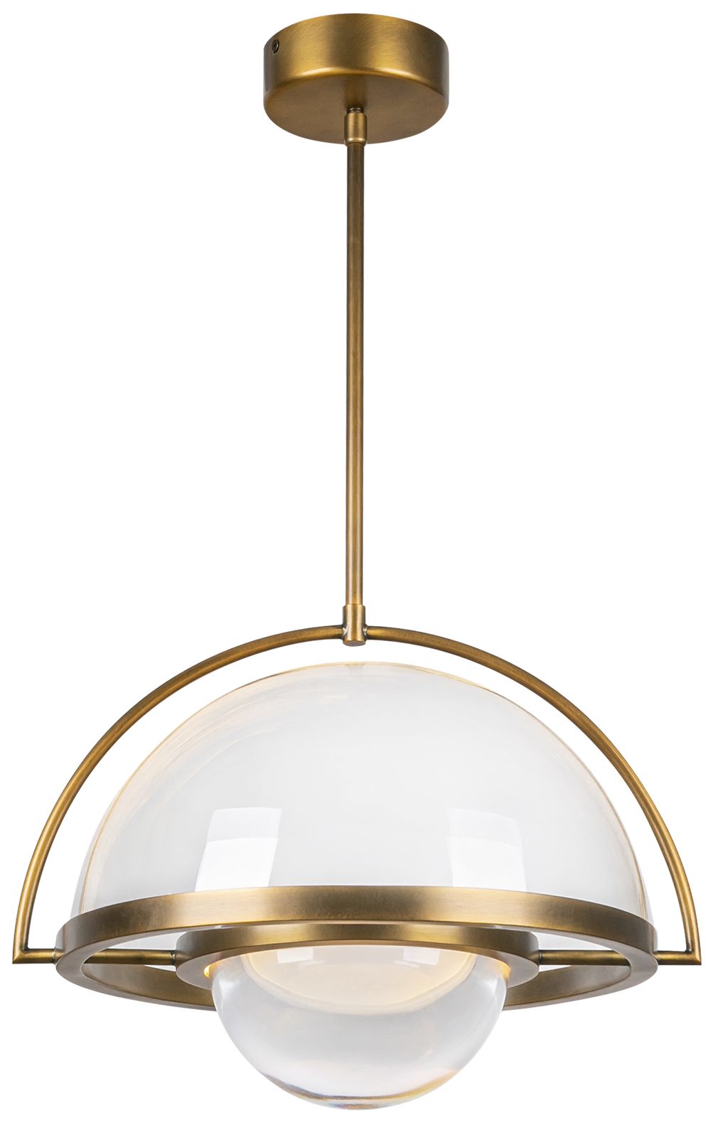 Image 2 Kuzco Bowery LED 16-in Vintage Brass Pendant