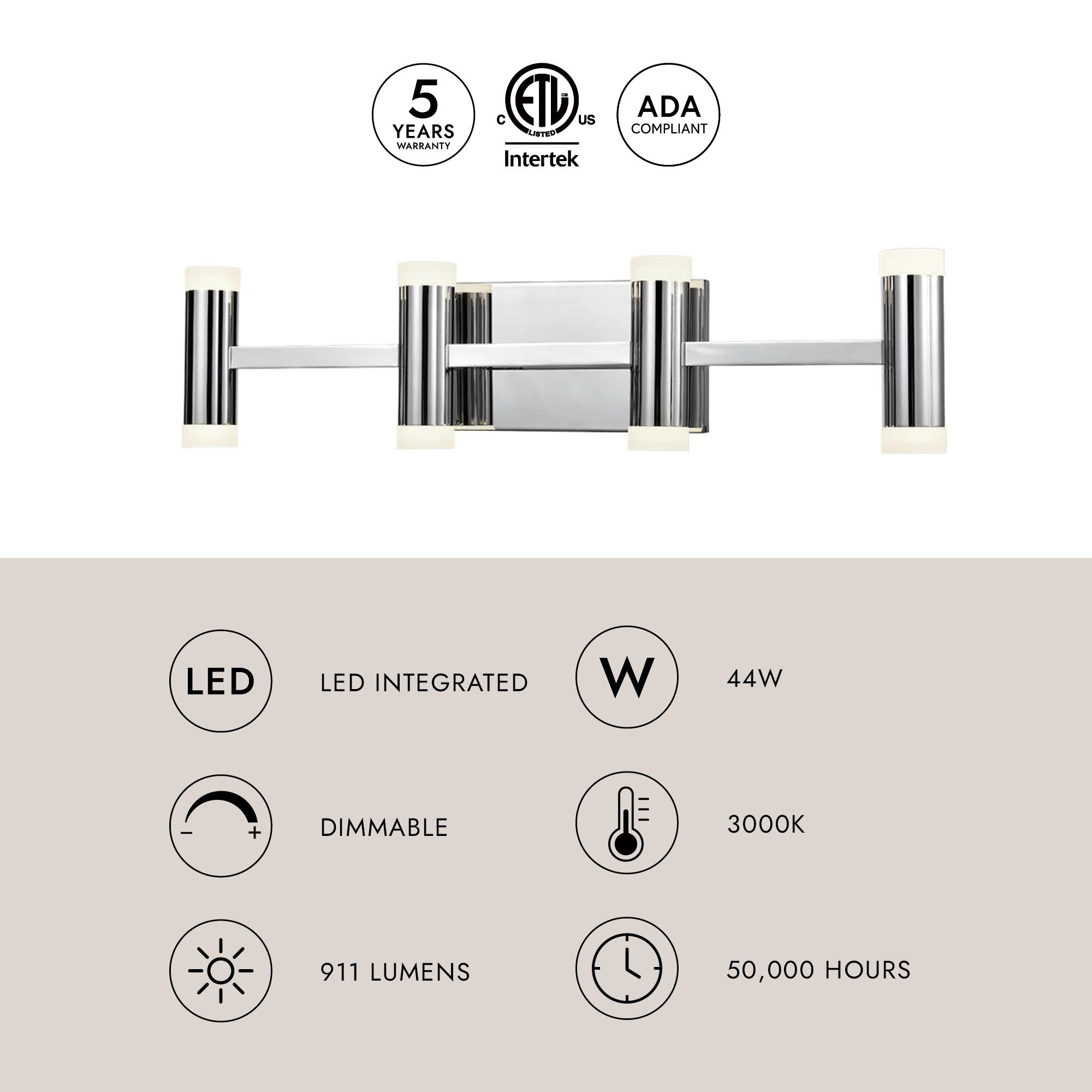 Image 3 Kuzco Brazen LED 27-in Black Vanity Light more views