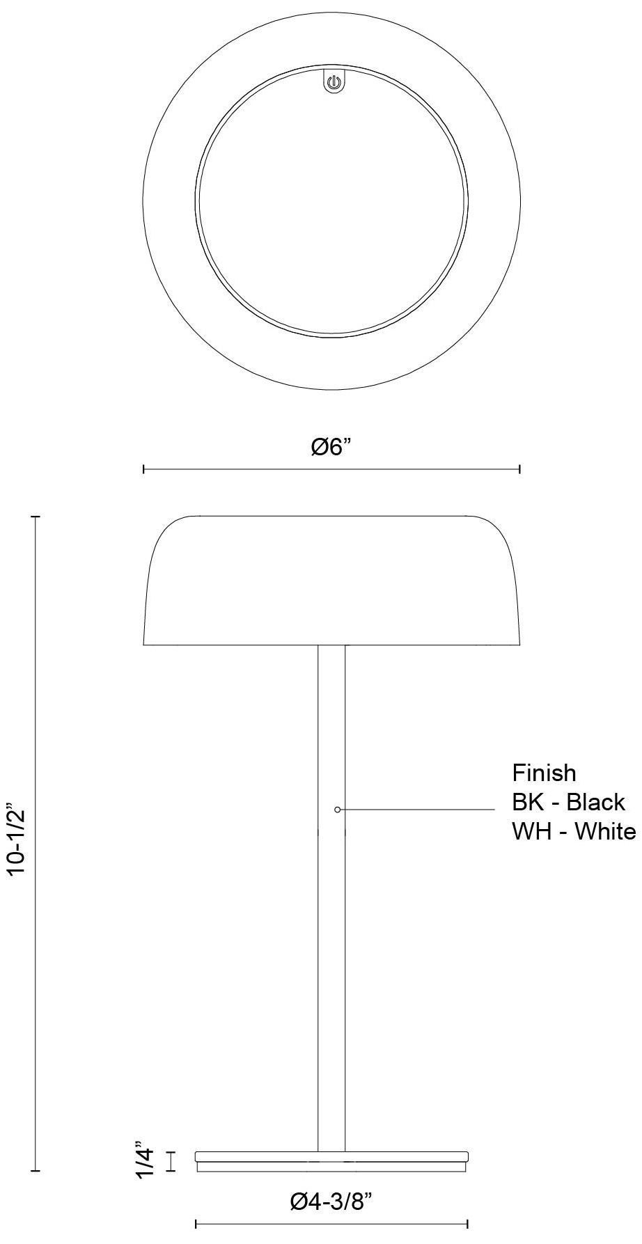 Image 6 Kuzco Brilla LED 6-in Black LED Table Lamp more views