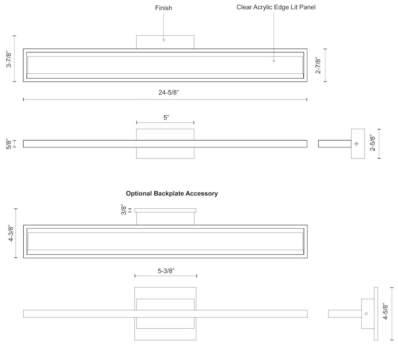 Image 2 Kuzco Brio LED 24-in Chrome Vanity Light more views