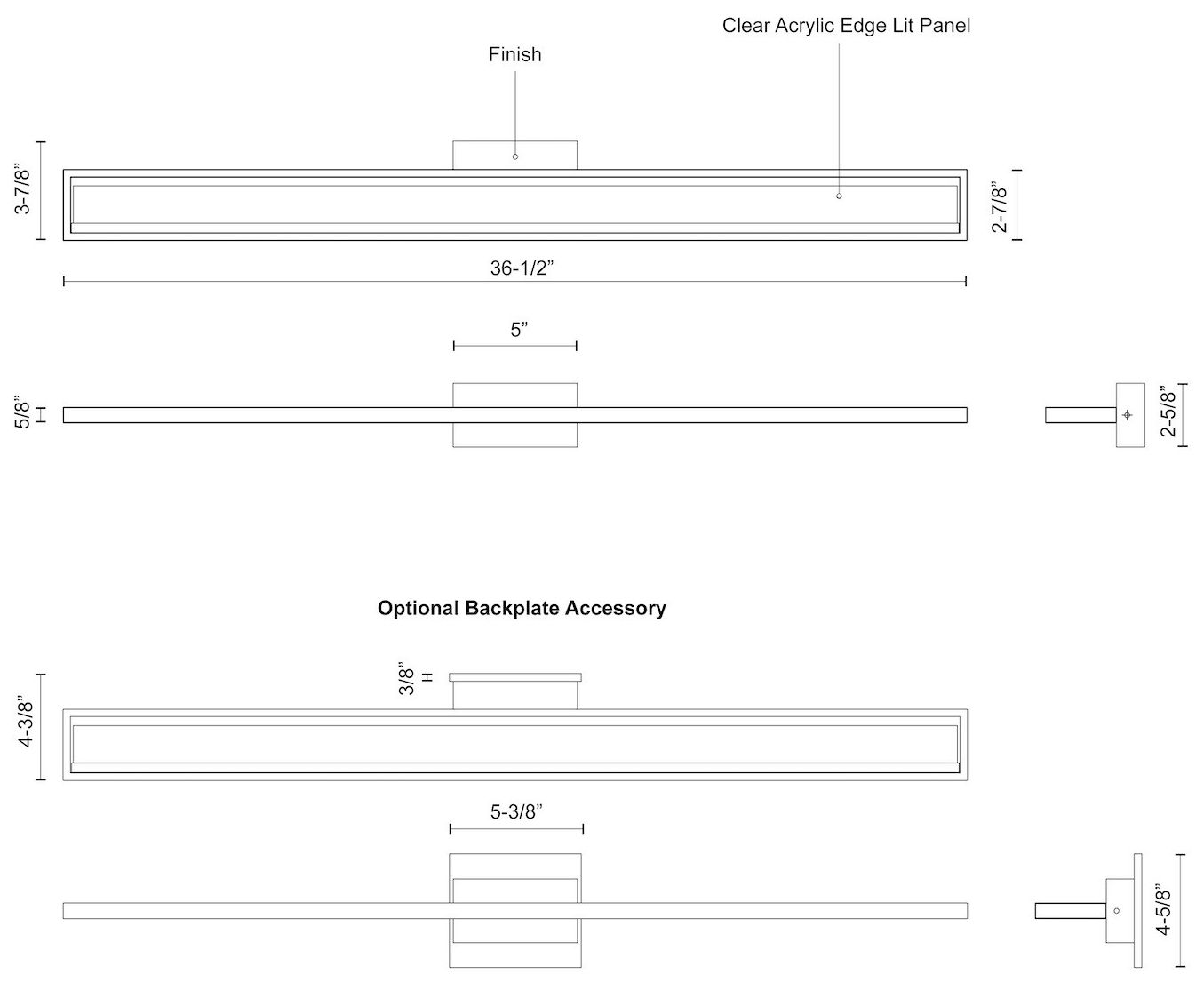 Image 2 Kuzco Brio LED 36-in Chrome Vanity Light more views