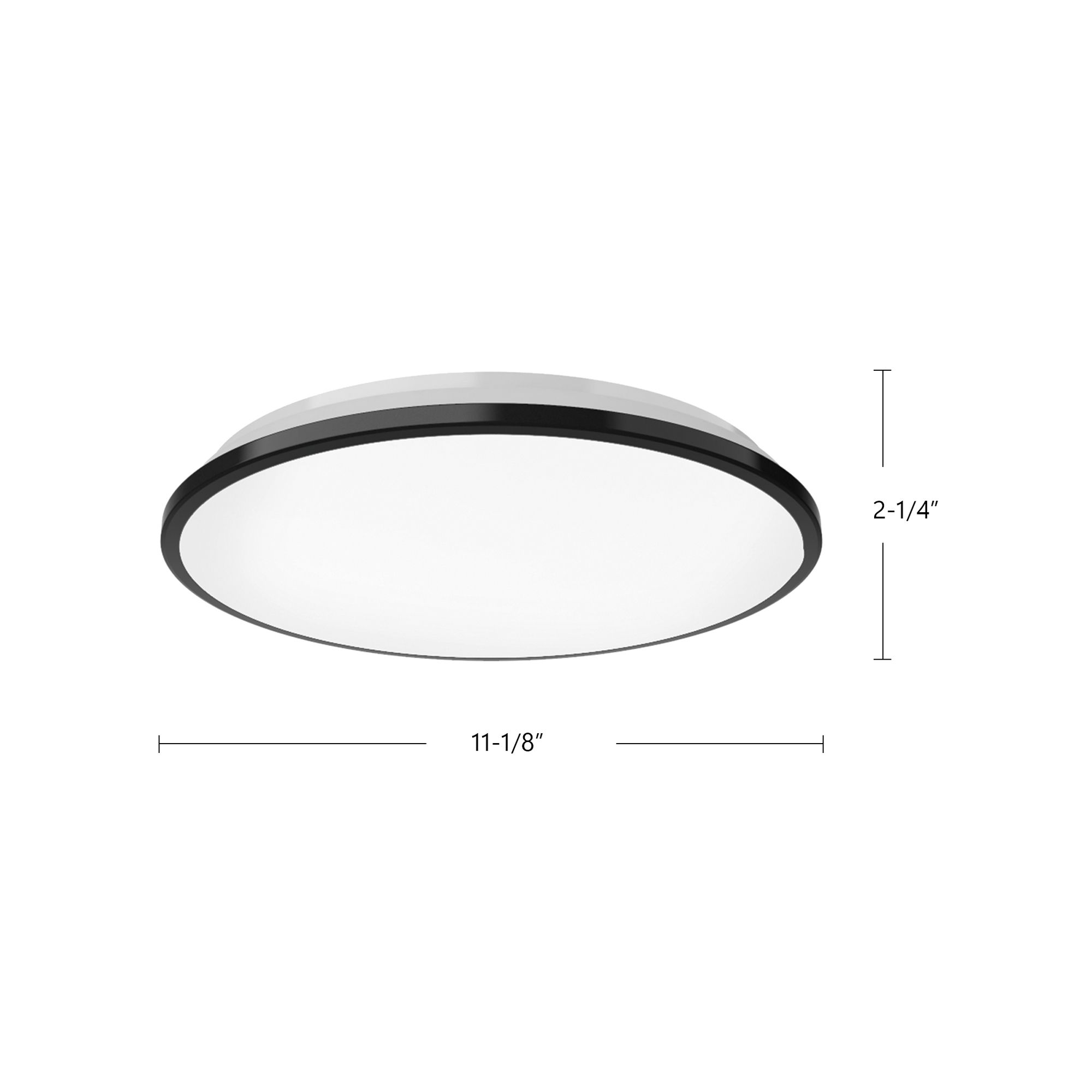 Image 4 Kuzco Brook LED 11-in Black Flush Mount more views