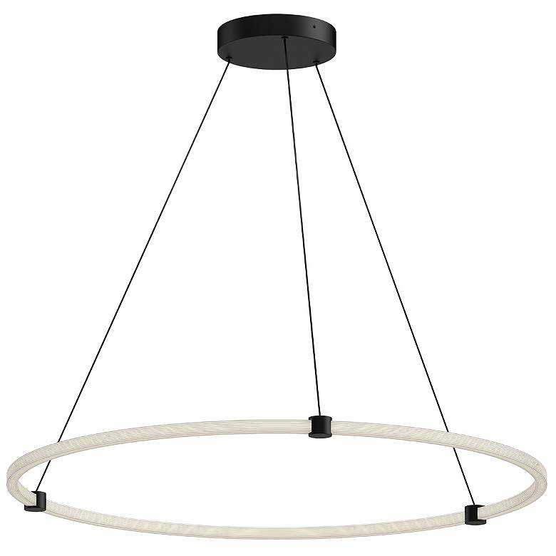 Image 2 Kuzco Bruni LED 40-in Black Pendant