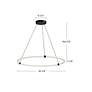 4_Kuzco Bruni LED 40-in Black Pendant more views