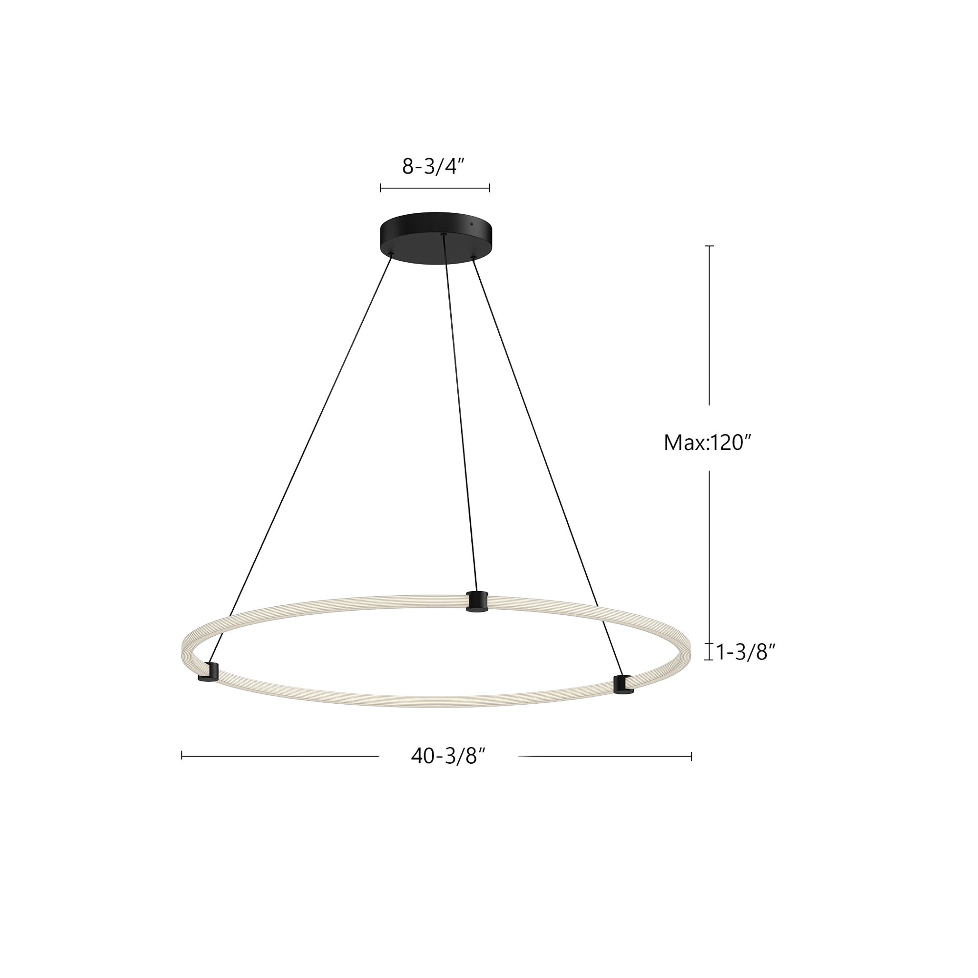 Image 4 Kuzco Bruni LED 40-in Brushed Gold Pendant more views