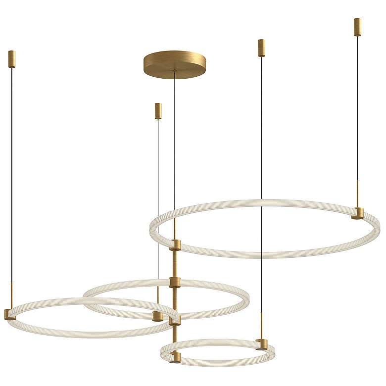 Image 1 Kuzco Bruni LED 55-in Brushed Gold Chandelier