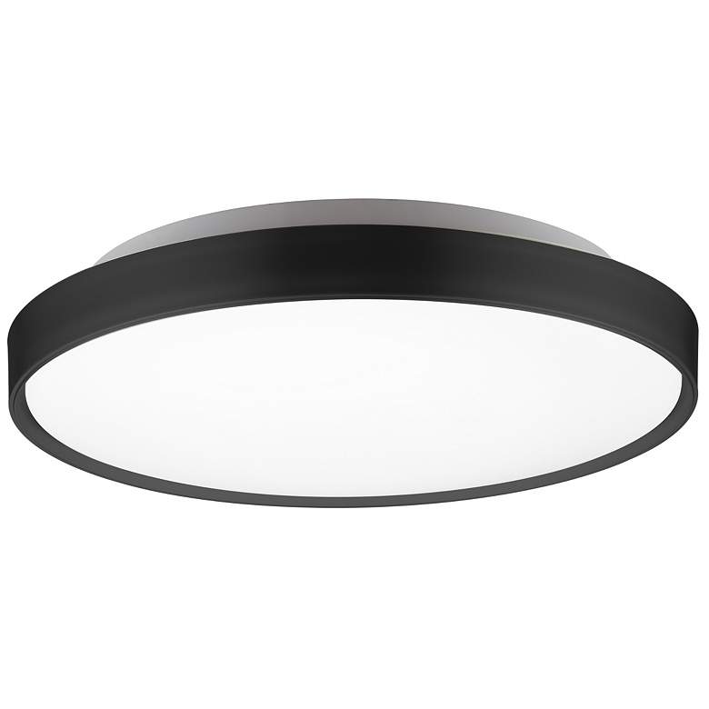 Image 1 Kuzco Brunswick LED 18-in Black Flush Mount