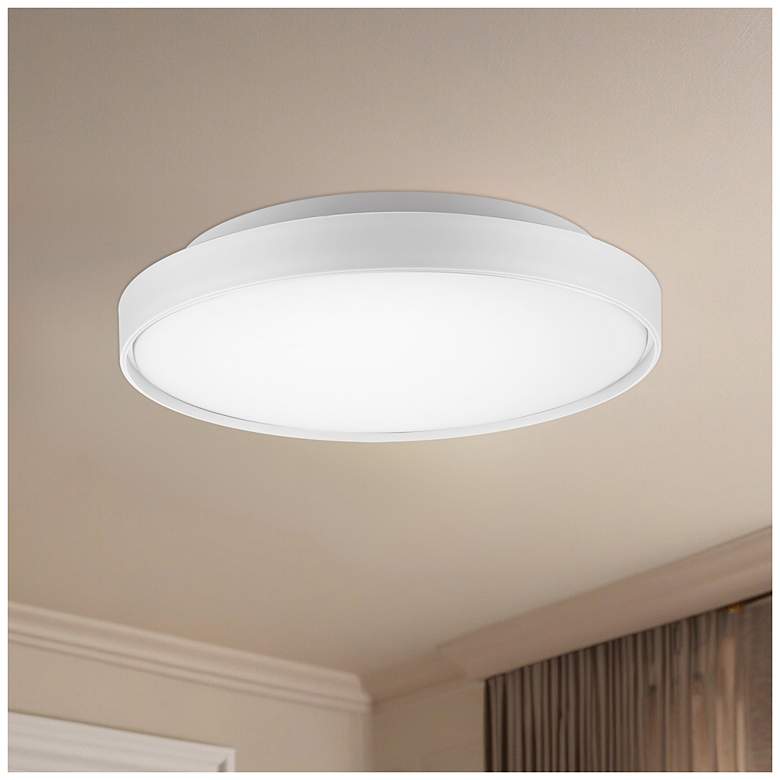 Image 2 Kuzco Brunswick LED 18-in White Flush Mount more views