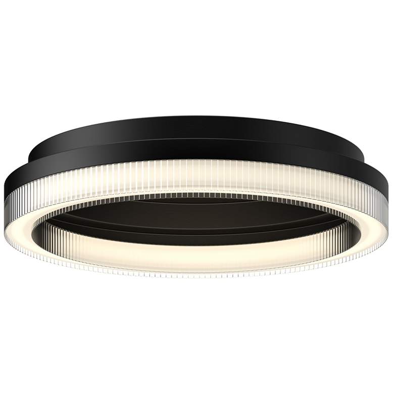Image 1 Kuzco Calix LED 16-in Black Flush Mount