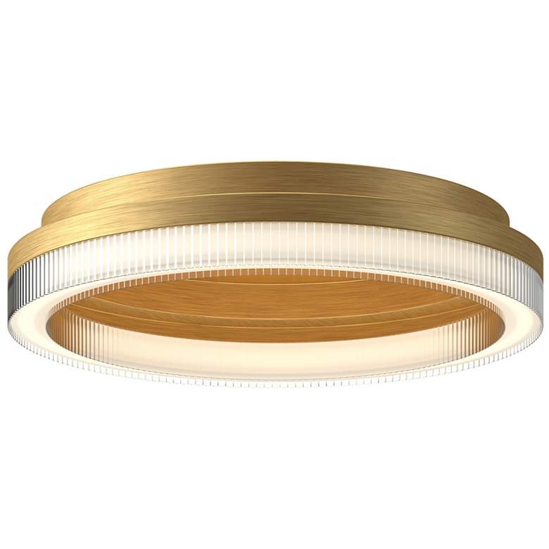 Image 1 Kuzco Calix LED 16-in Brushed Gold Flush Mount