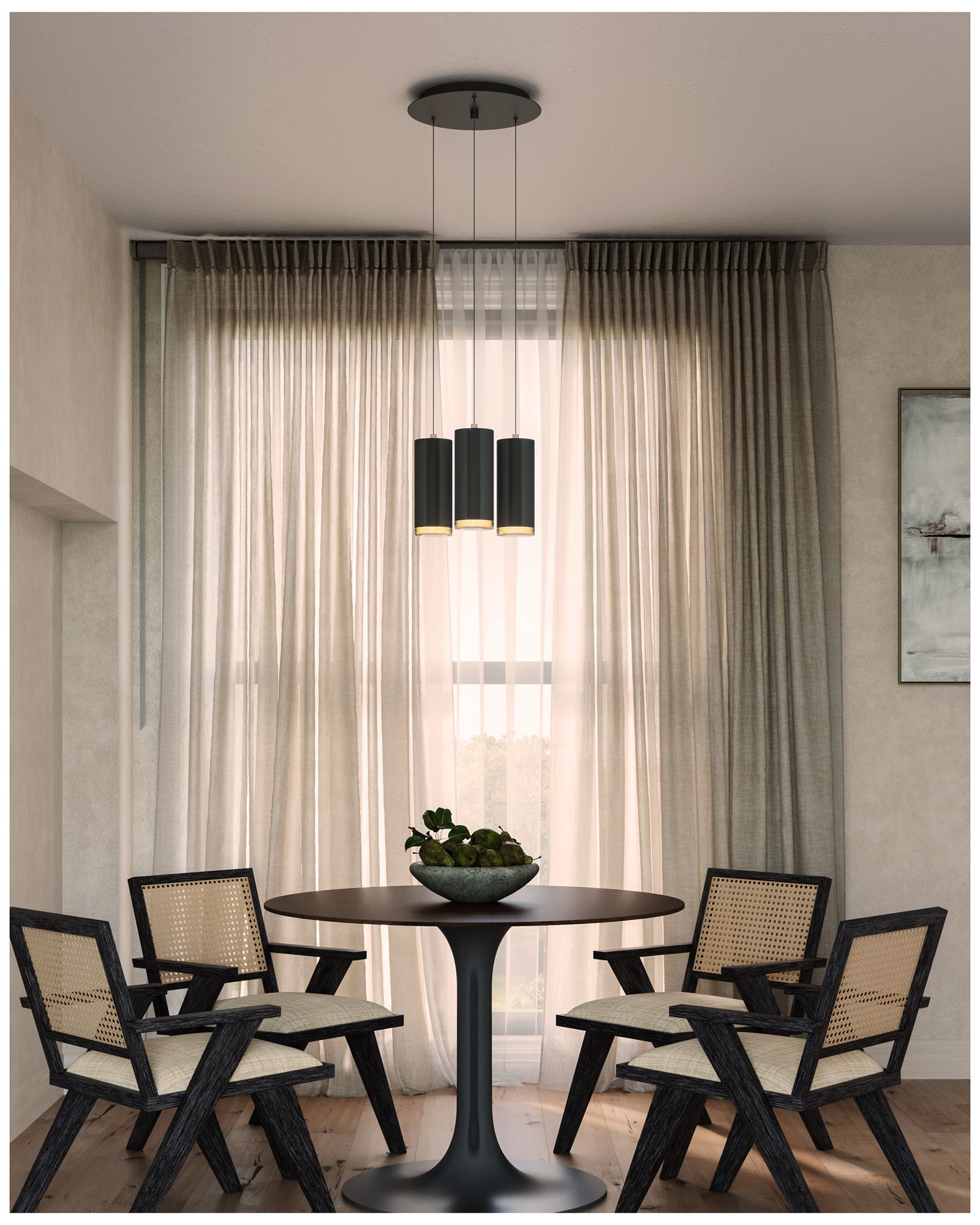 Image 2 Kuzco Cameo 11-in Black 3-Light Multi Pendant more views