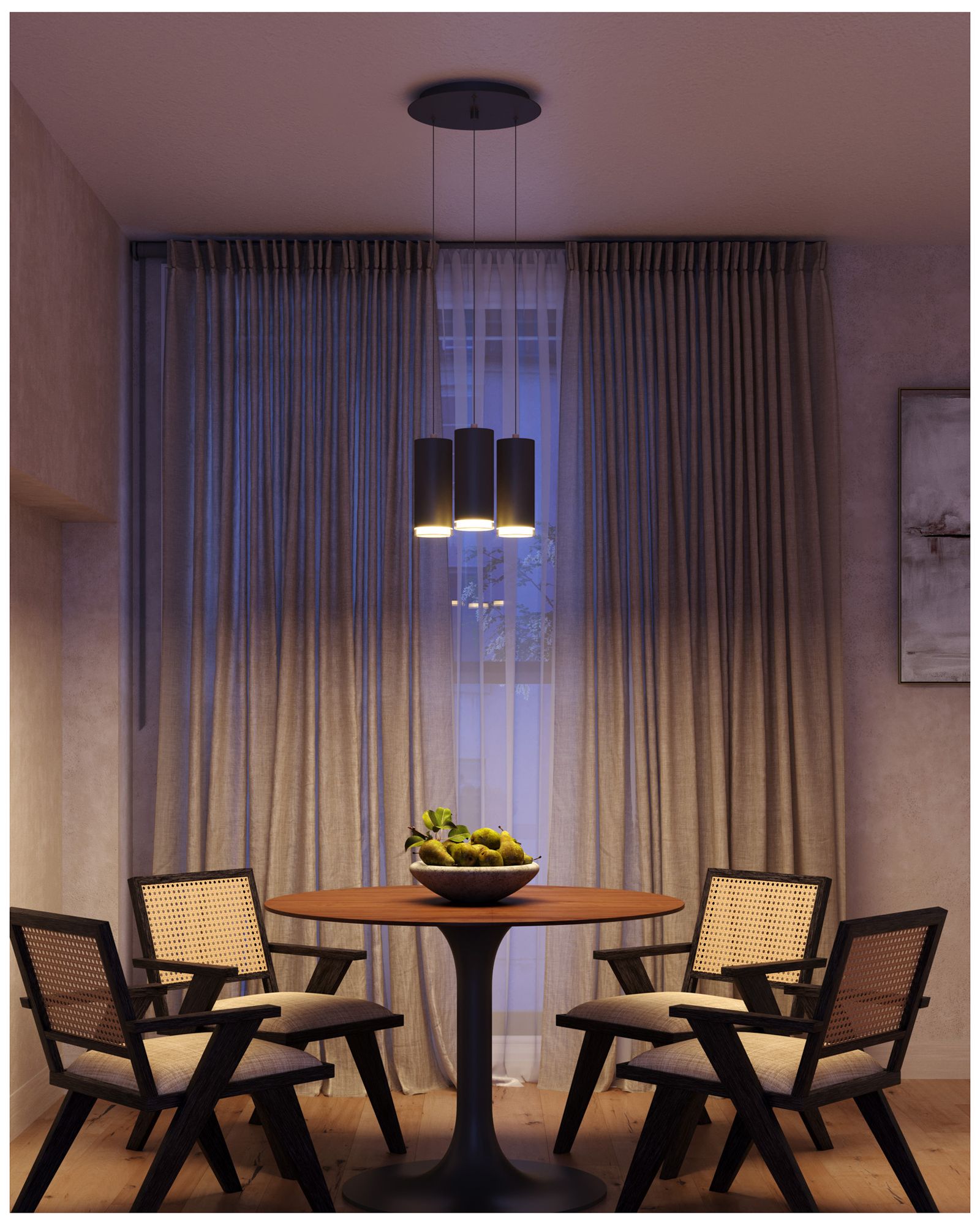 Image 3 Kuzco Cameo 11-in Black 3-Light Multi Pendant more views