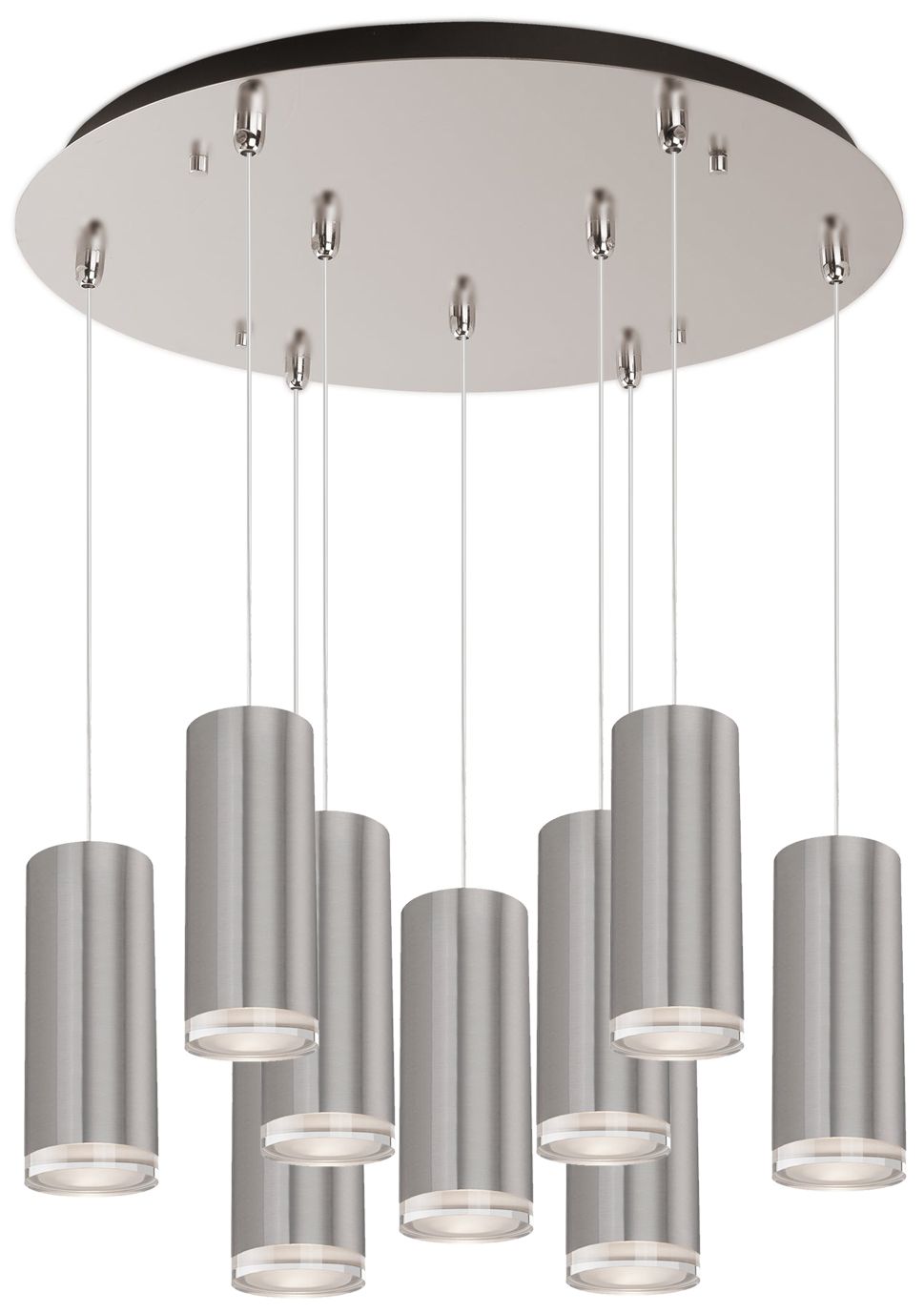 Kuzco Cameo 18-in Brushed Nickel 9-Light Multi Pendant