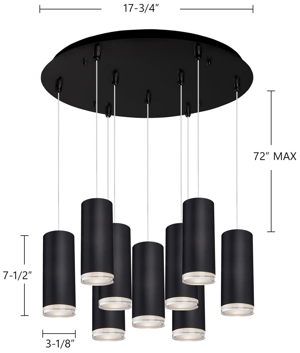 Image 2 Kuzco Cameo 18-in White 9-Light Multi Pendant more views