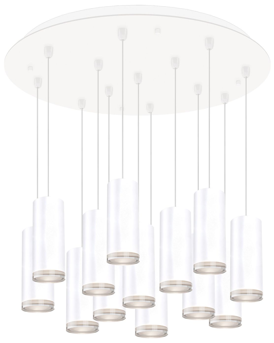 Kuzco Cameo 24-in White 13-Light Multi Pendant