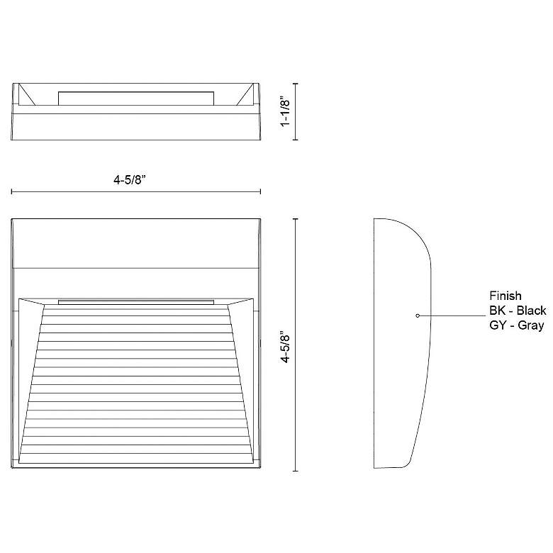 Image 6 Kuzco Casa LED 5-in Grey Exterior Wall Sconce more views