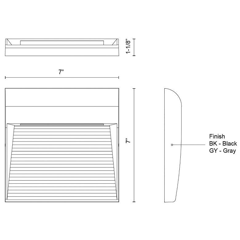 Image 6 Kuzco Casa LED 7-in Grey Exterior Wall Sconce more views