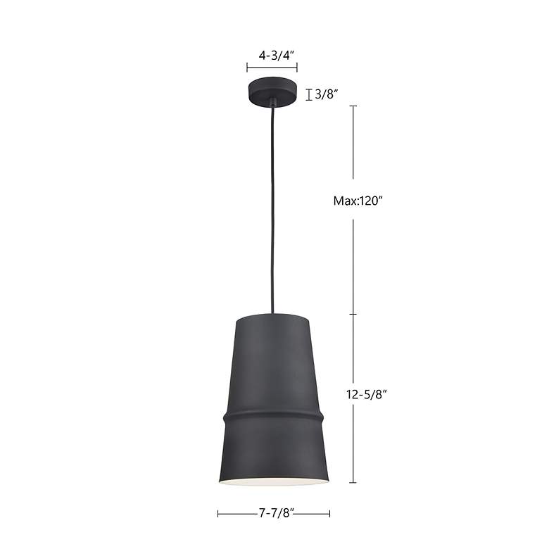 Image 5 Kuzco Castor 8-in Black Pendants more views