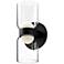 Kuzco Cedar LED 11-in Black/Clear Wall Sconce