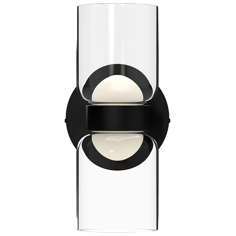 Image 2 Kuzco Cedar LED 11-in Black/Clear Wall Sconce more views