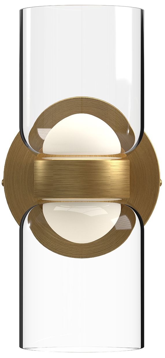 Image 2 Kuzco Cedar LED 11-in Brushed Gold/Clear Wall Sconce more views