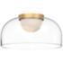 Kuzco Cedar LED 12-in Brushed Gold/Clear Flush Mount