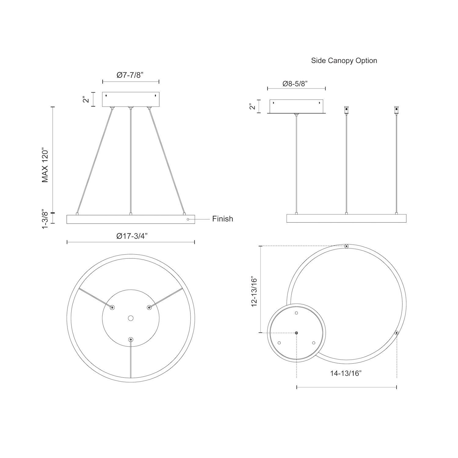 Thumbnail4 of Kuzco Cerchio LED 18-in Black Pendant more views