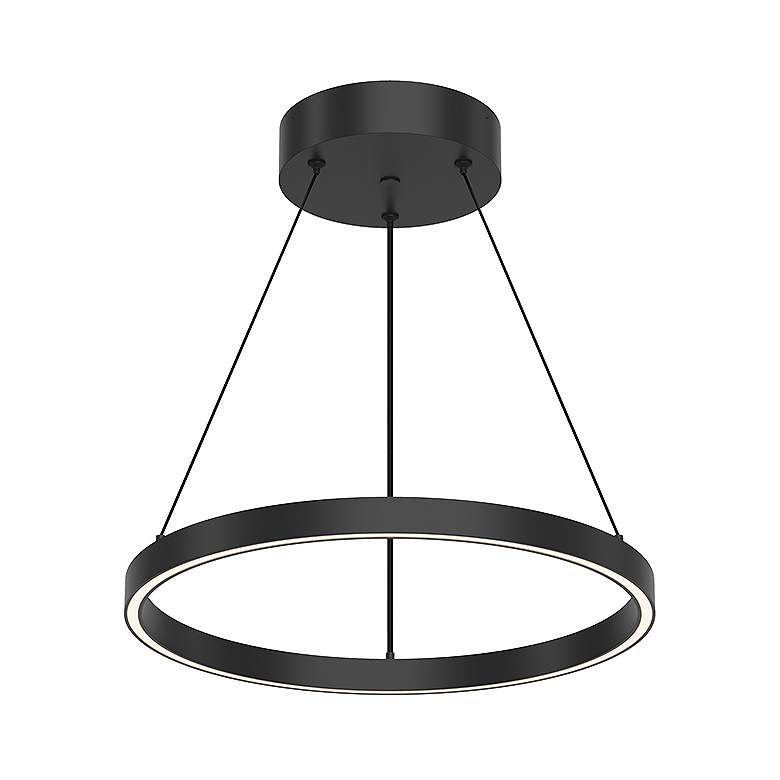 Image 1 Kuzco Cerchio LED 18-in Black Pendant