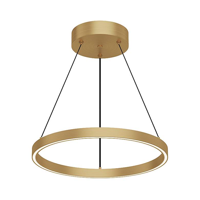 Image 1 Kuzco Cerchio LED 18-in Brushed Gold Pendant