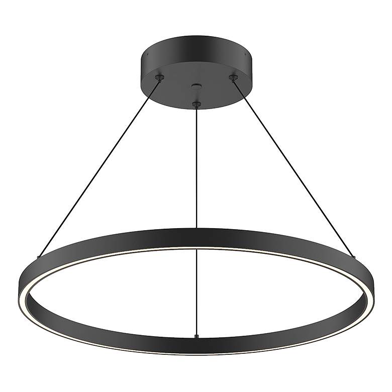 Image 1 Kuzco Cerchio LED 24-in Black Pendant