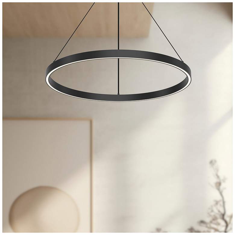 Image 1 Kuzco Cerchio LED 24-in Black Pendant