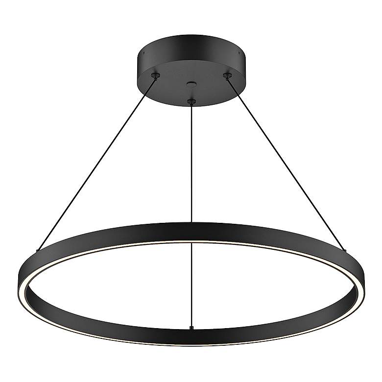 Image 1 Kuzco Cerchio LED 24-in Black Pendant