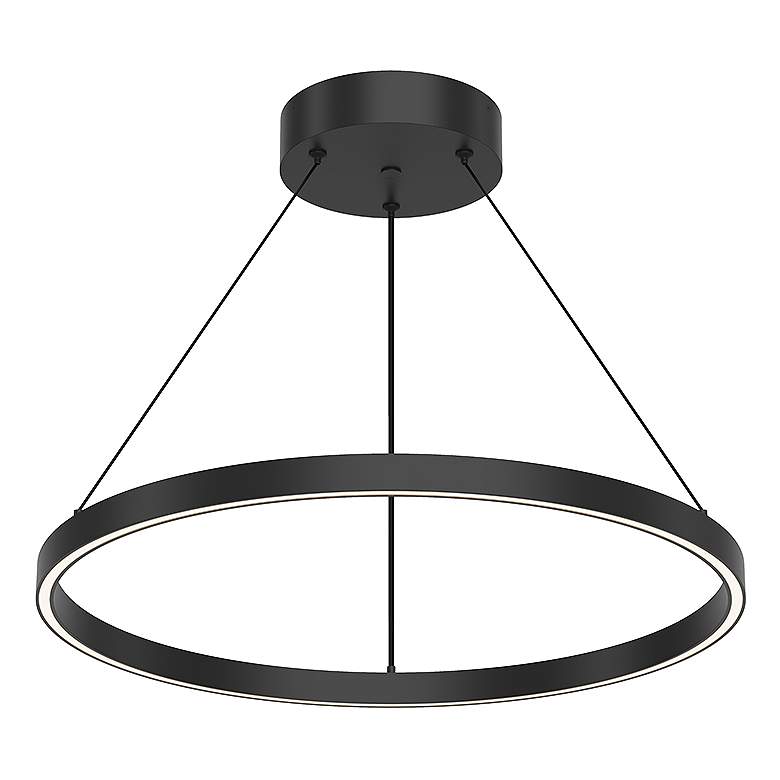 Image 1 Kuzco Cerchio LED 24-in Black Pendant
