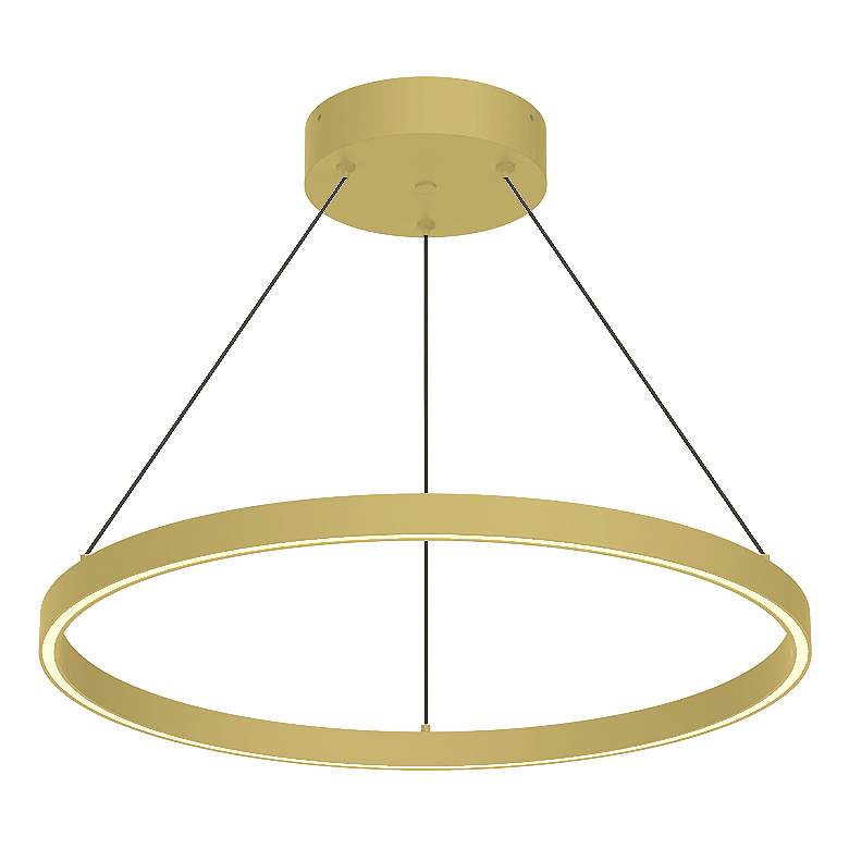Image 1 Kuzco Cerchio LED 24-in Brushed Gold Pendant