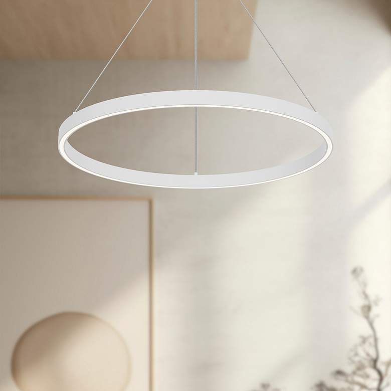 Image 1 Kuzco Cerchio LED 24-in White Pendant