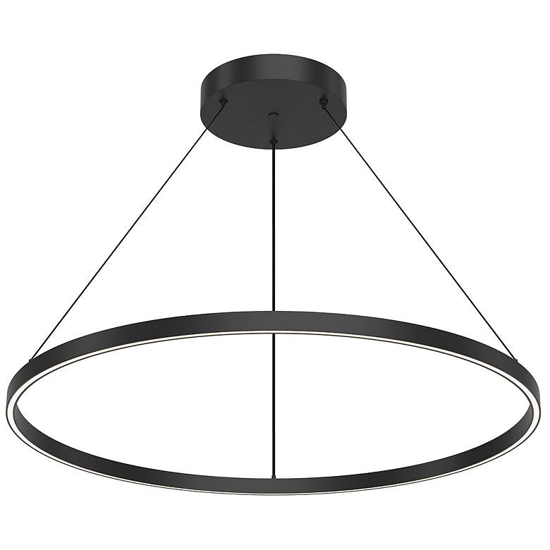 Image 1 Kuzco Cerchio LED 36-in Black Pendant