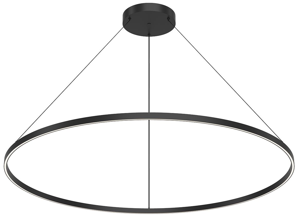 Image 2 Kuzco Cerchio LED 60-in Black Pendant
