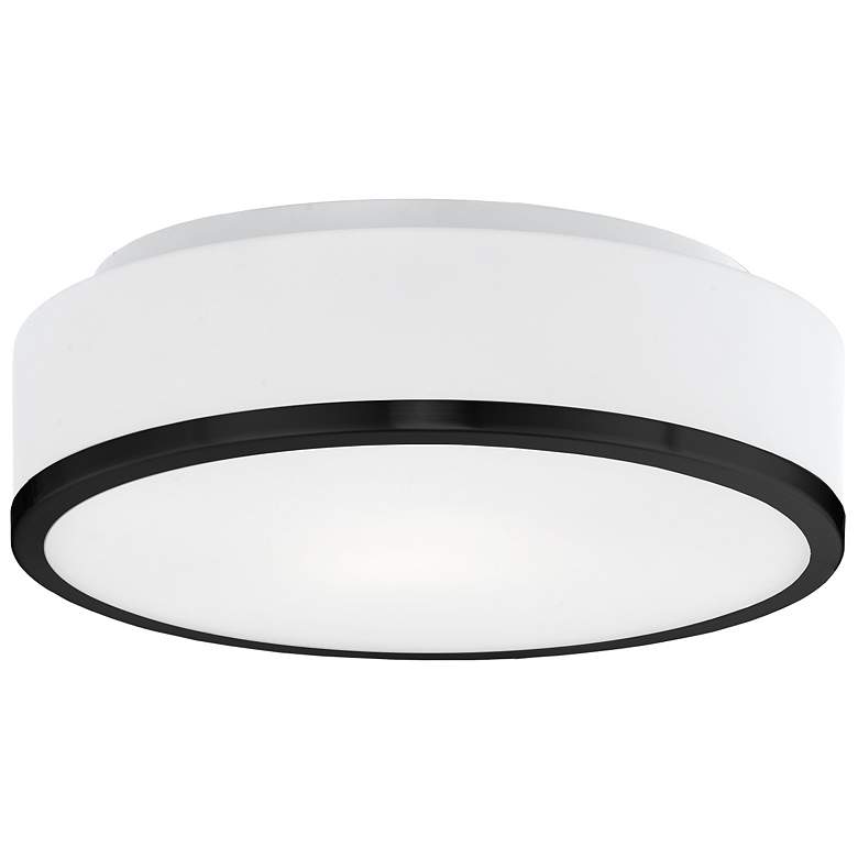 Image 1 Kuzco Charlie LED 12-in Black Flush Mount