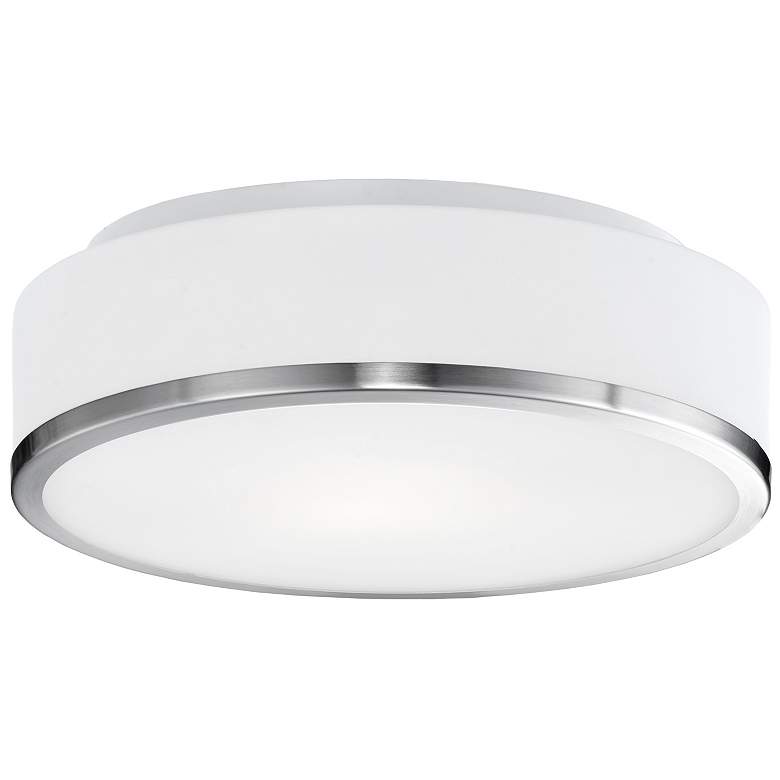 Image 1 Kuzco Charlie LED 12-in Brushed Nickel Flush Mount