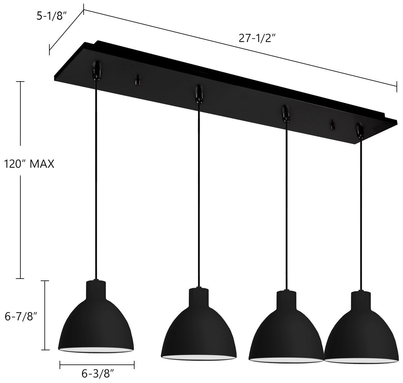 Image 2 Kuzco Chroma 28-in Glossy White 4-Light Multi Pendant more views